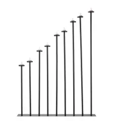 9Pcs Tall Candle Holder Black Floor Standing Candlestic Decorative Candelabra