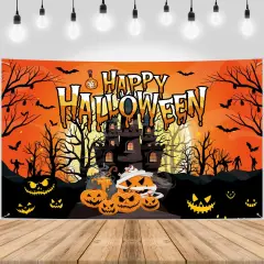 Halloween Backdrop Banner - 72x44 (Orange)