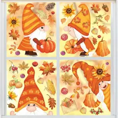 Gnomes Maple Leaf Window Decals Stickers