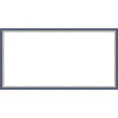 Theo Narrow Framed Dry Erase Magnetic Board Blue