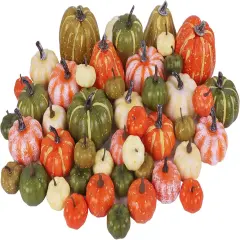 46 Pcs Assorted Artificial Pumpkins for Table Centerpiece