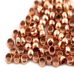 The Bead Chest Copper Round Crimp Beads (2mm, Set of 100)