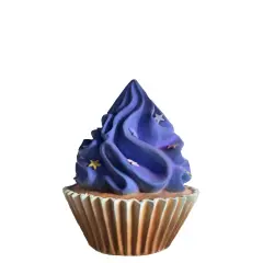 Purple Cupcake With Stars Over Sized Statue