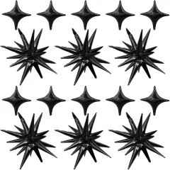 6Pcs 22Inch Explosion Star Balloons(black)