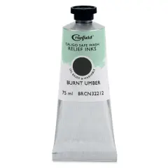 Cranfield Caligo Safe Wash Relief Ink - Burnt Umber, 75 ml