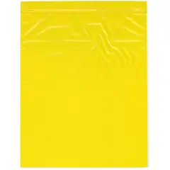 Plymor 10" x 12", Yellow 2 Mil Zipper Reclosable Plastic Bags