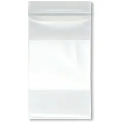 Plymor 3" x 5" (Pack of 100), 6 Mil Industrial Duty White-Block Zipper Reclosable Plastic Bags