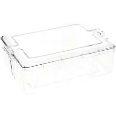 Pioneer Plastics 295C Clear Rectangular Plastic Container, 12.3125" W x 9.0625" D x 4" H