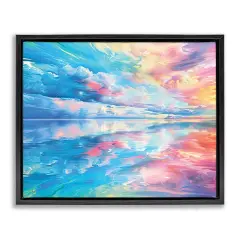 Stupell Industries Prismatic Rainbow Sunset Floating Frame Design by Michael Ward