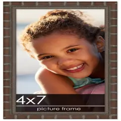 4x7 Modern Bamboo Picture Frame with UV-Resistant Acrylic & Acid Free Backing, Available in5 Finishes - Gold, Silver, Brown, Black, and Natural