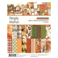 Simple Stories Double-Sided Paper Pad 6"X8" 24/Pkg-Simple Vintage Autumn Breeze