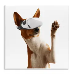 Stupell Industries VR Gamer Dog Wall Plaque Design by CAD Designs