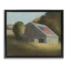 Stupell Industries Peaceful Americana Barn Floating Frame By David Swanagin