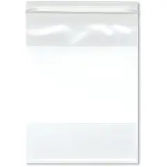 Plymor 6" x 8" (Pack of 100), 6 Mil Industrial Duty White-Block Zipper Reclosable Plastic Bags