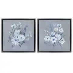Stupell Industries Delicate Flower Bunches 2pc Floating Frame Set Design by Marilyn Dunlap