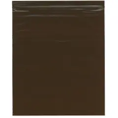 Plymor 12" x 15", 3 Mil Amber UV Zipper Reclosable Plastic Bags