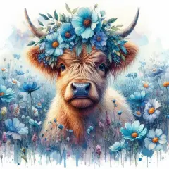 Diamond Art Kits for Adults, Cow Diamond Painting Kits for Adults,14" x 14"