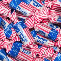 Tootsie Rolls Patriotic Candy Red, White & Blue Chocolate Chews