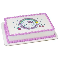 Hello Kitty It's a Hello Kitty PhotoCake&reg; Edible Cake Topper Icing Image for 1/4 Sheet cake or larger