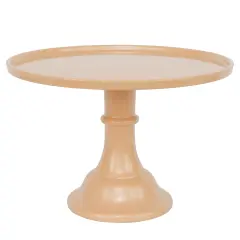 LARGE LATTE BROWN MELAMINE CAKE STAND