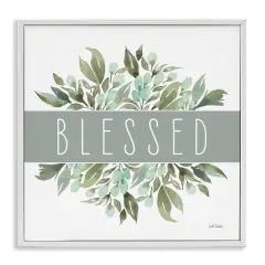 Stupell Industries Blessed Cottage Florals Framed Giclee Wall Art Design by Leslie Trimbach