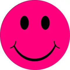 Hot Pink Smiley Face Edible Icing Sheets- Assorted Image Cake Toppers-Frosting Sheets- Cookies- Cupcake Toppers