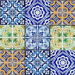 Italian Retro Tile Wedding Favors Tile Edible Cake topper