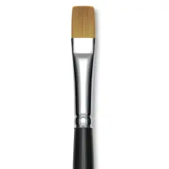 Trekell Synthetic Gold Taklon Brush - Bright, Long Handle, Size 12