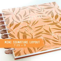 2025 Planner - Mini Signature Layout, Disc Bound - "Golden Leaves" (#1107)