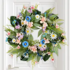 20" Eucalyptus Spring Wreath &ndash; Lush Greenery for Front Door, Home & All-Season D&eacute;cor