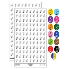 Standing Cockatoo Parrot Bird 200+ 0.50" Round Stickers Black