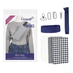 Crosscut Sewing Co.&reg; Belt Bag Sewing Project Kit - Beginner Friendly DIY Sewing Kit Gingham
