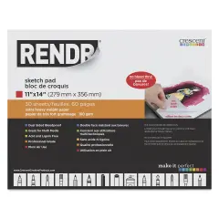 Crescent Rendr Tape Bound Sketch Pad - 11" x 14", 110 lb, 30 Sheets