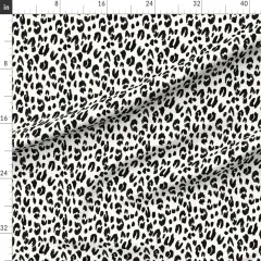 Various Fabrics by the Yard or Fat Quarter Leopard Spots Dots Animal Black White Neutral 2 Print Custom Printed Fabric by Spoonflower