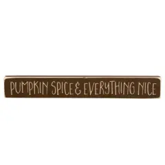 Decorative Wooden Pumpkin Spice Block Sign for Fall Home Decor