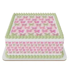 Rose and Lime Butterflies Edible Icing Sheets- Assorted Image Cake Toppers-Frosting Sheets- Cookies- Cupcake Toppers