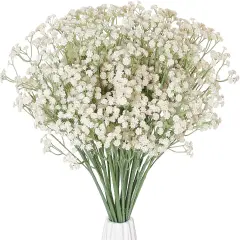 10pcs Babies Breath Flowers 23.6" Artificial Gypsophila Bouquets Real Touch Flowers for Wedding Home DIY Decor