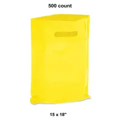 15 x 18" Die Cut Gift Bags for Gifting for Yellow
