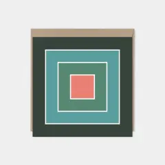 Color Block Square Card X