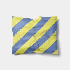 Periwinkle and Yellow Stripe Gift Wrap