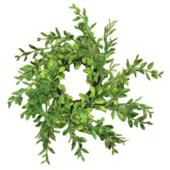 Lemon Beauty Candle Ring &ndash; Citrus-Inspired Faux Lemon Verbena Foliage on Natural Twig Base for Fresh Candle