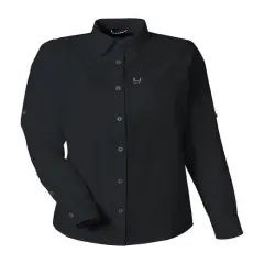 HUK&reg; Ladies' Tide Point Long Sleeve Shirt Black
