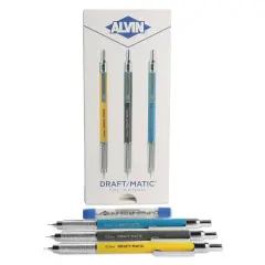 Alvin Draft/Matic Drafting Pencils - Set of 3 with Eraser Refills