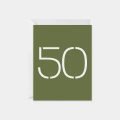 Age 50 Stencil Birthday Card