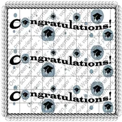 Congratulations Graduation Licensed Image Birthday - Side Strips - Edible Icing Sheet Side Strips - D609