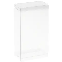 DollSafe Clear Folding Display Box for 5-6 inch Dolls and Action Figures, 4" W x 2.25" D x 6.5" H