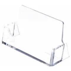 Plymor Clear Acrylic Standard Business Card Holder Display, 3.875" W x 1.375" D x 2" H