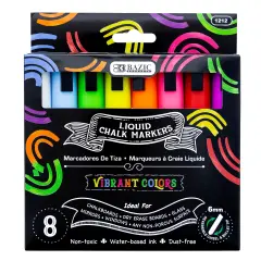 BAZIC Liquid Chalk Markers (8/Pack)