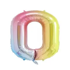 Rainbow Gradient Colorful Number Balloon Foil Balloon F07M1-77-0