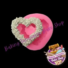 Rose Heart Wreath Silicone Mold